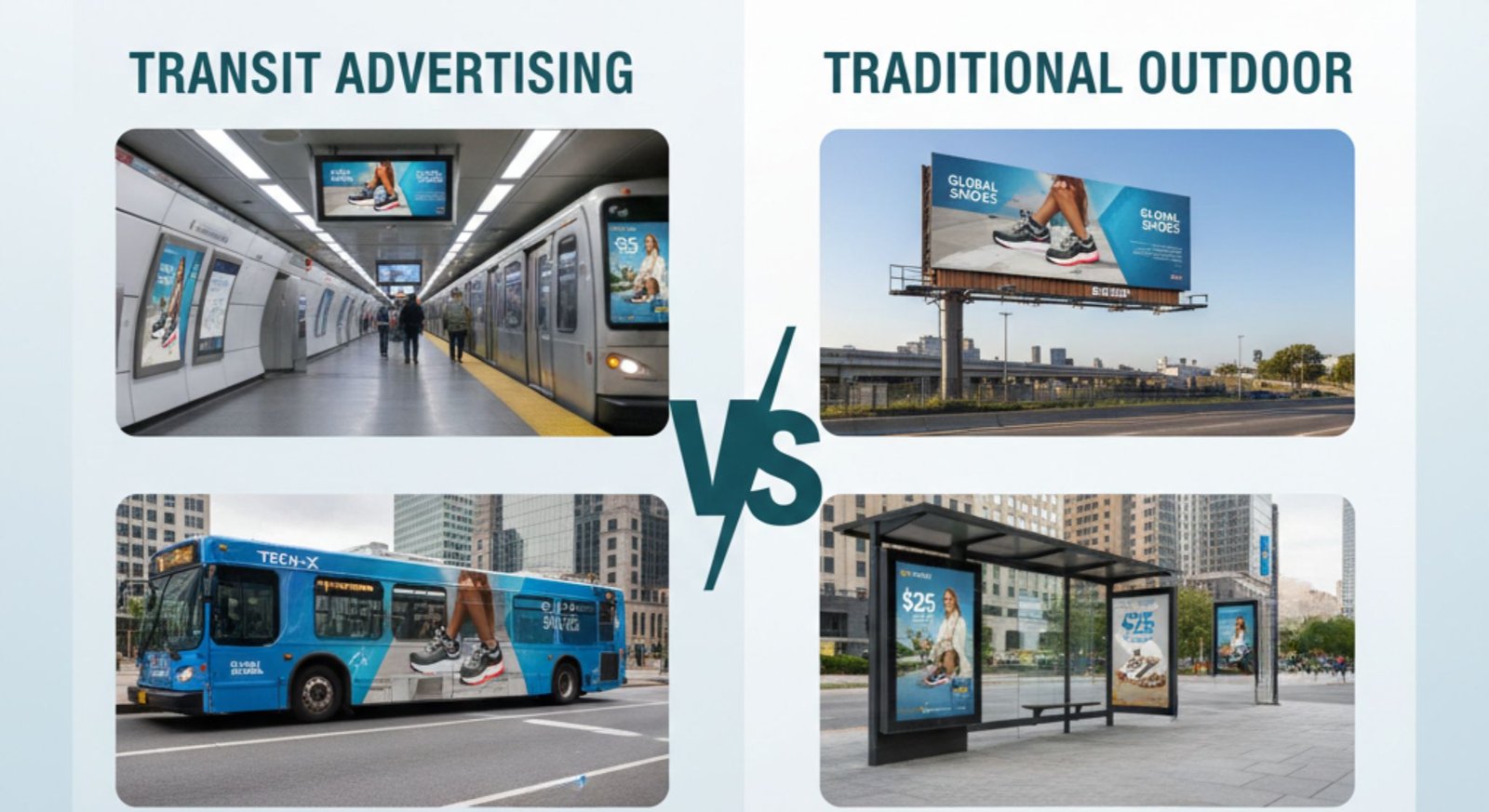 Transit Advertising vs Traditional Outdoor: What Delivers Better ROI for Brands?