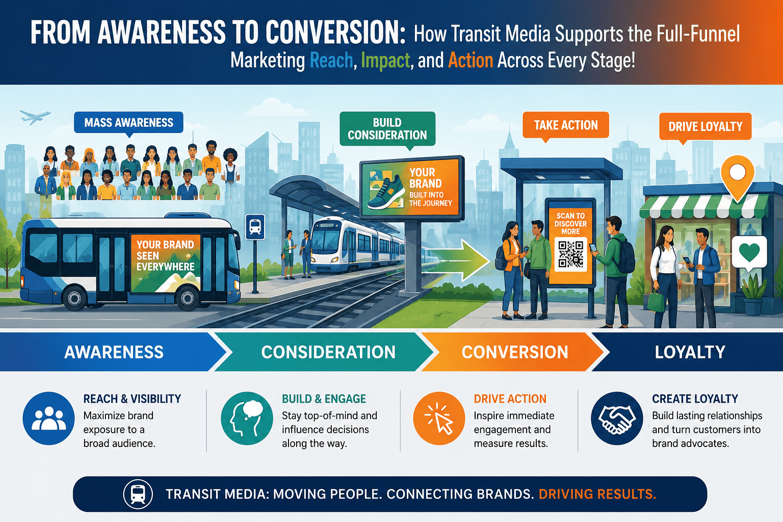 From Awareness to Conversion: How Transit Media Supports the Full Sales Funnel